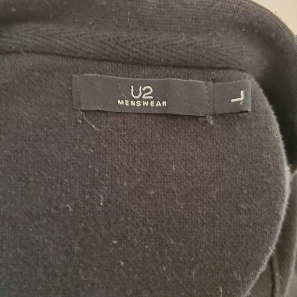 Black V Neck Sweater U2 Menswear - Picture 5 of 7